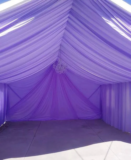 TENT with DRAPING  10X20 & Chandelier