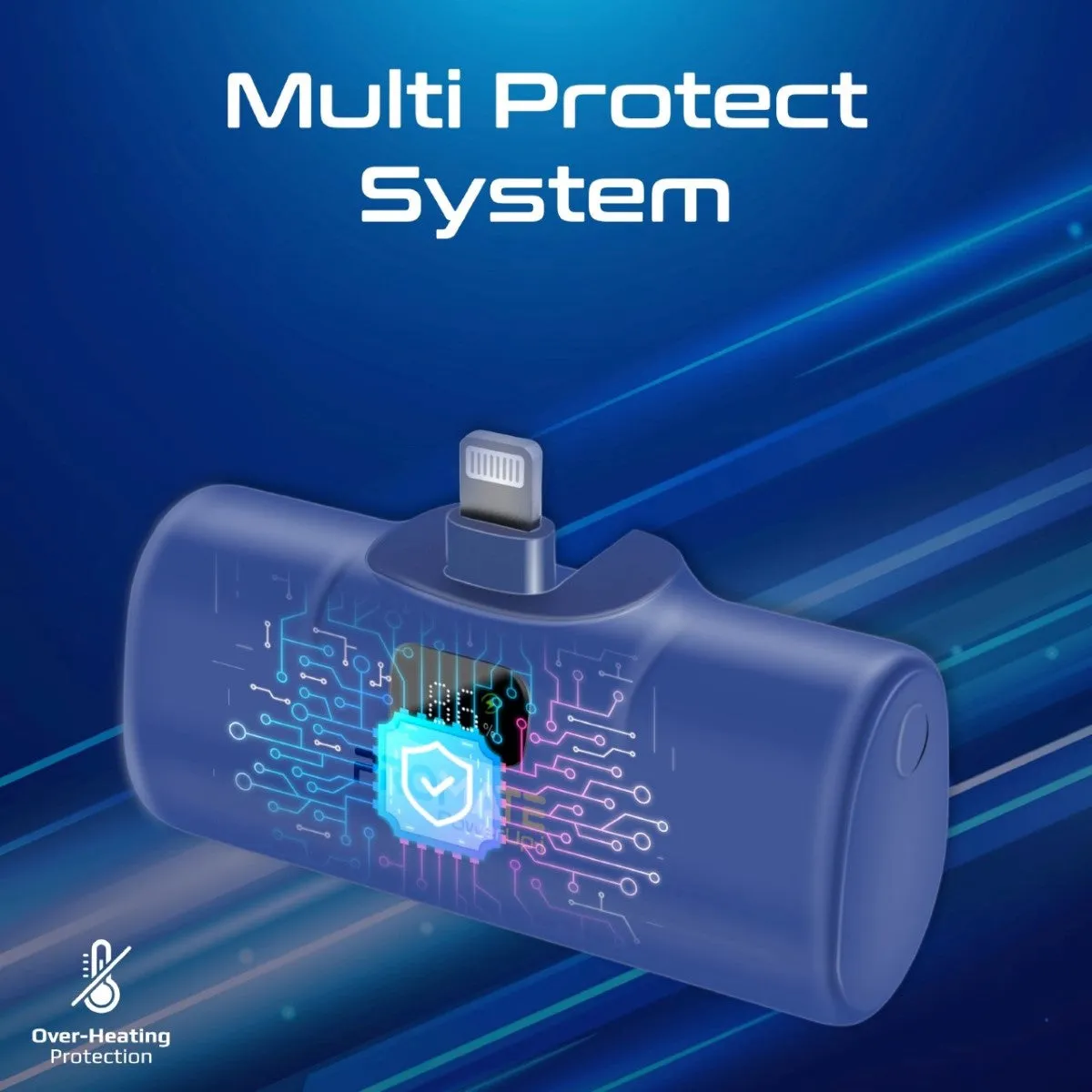 Ultra-Compact fast charging Power Bank with In-Built Lightning Connector